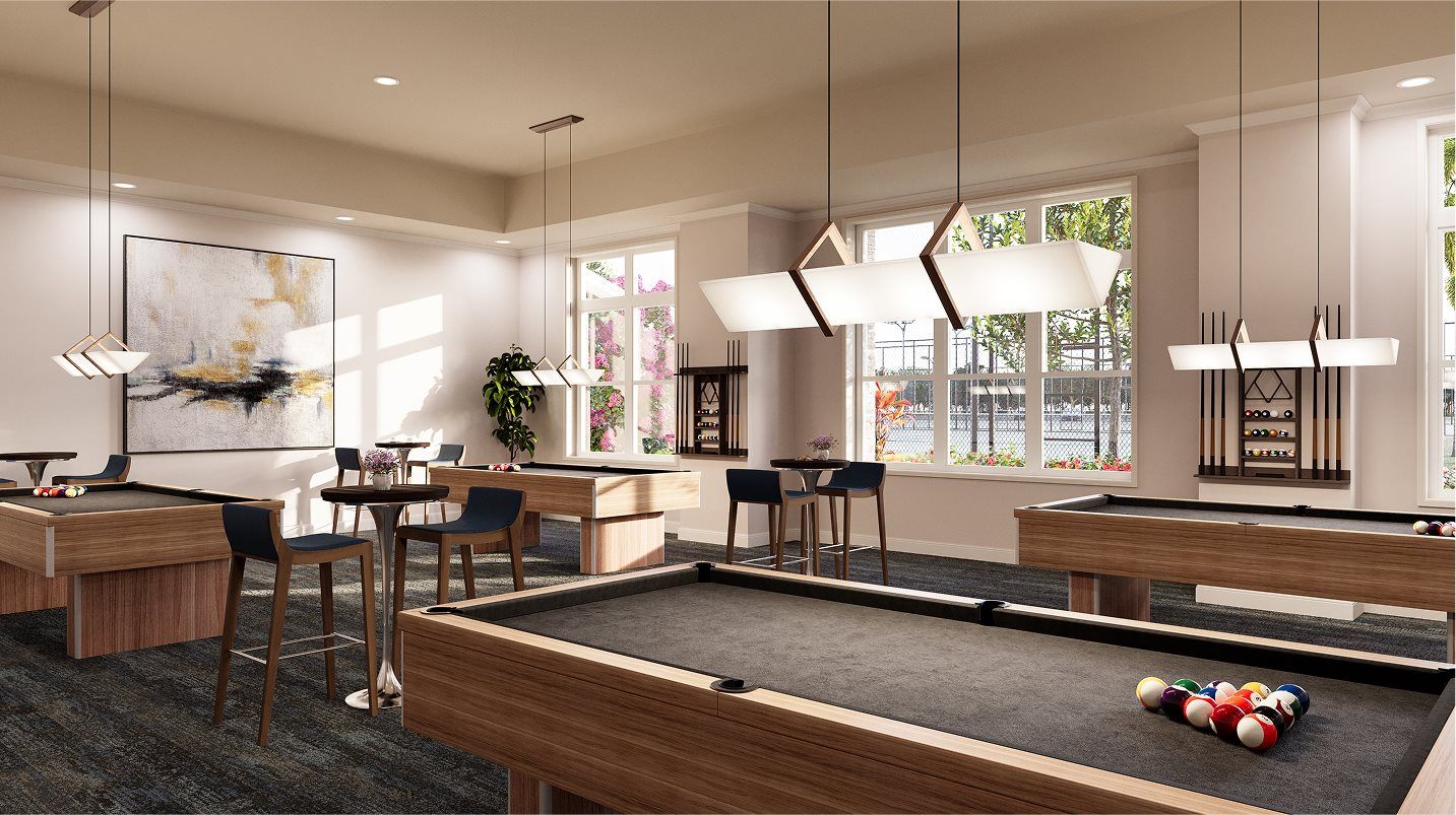 Clubhouse billiard room
