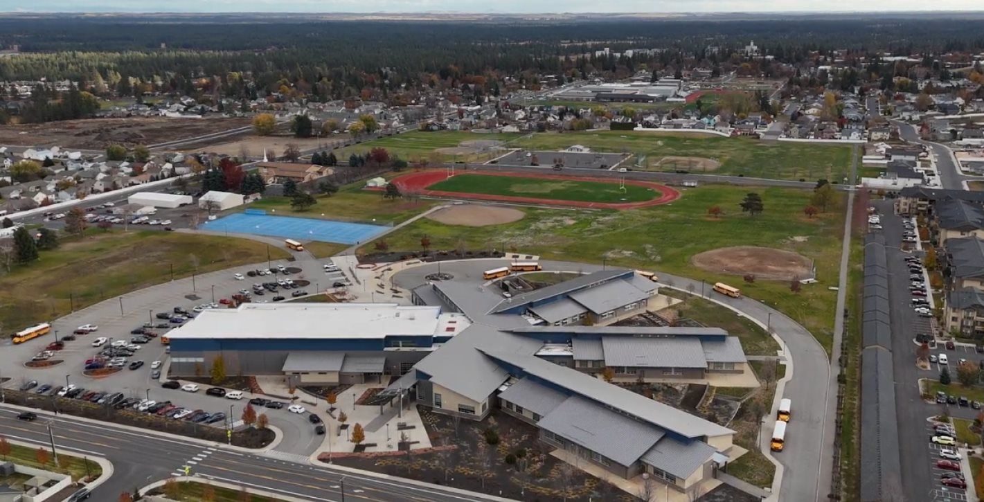 Middle school aerial shot