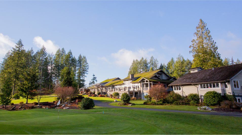 Clubhouse and golf course
