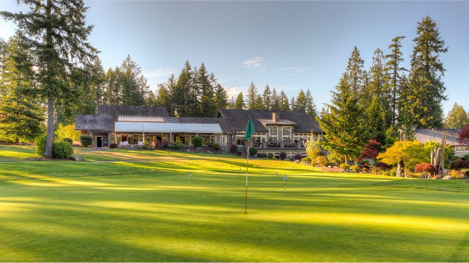 Sun-dappled golf course