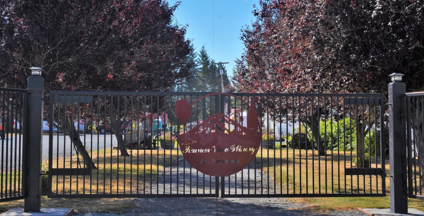 Rainier View Winery entrance gate