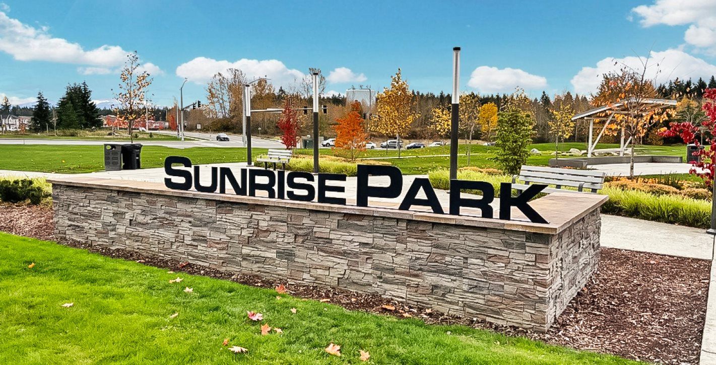 Sunrise Park monument sign