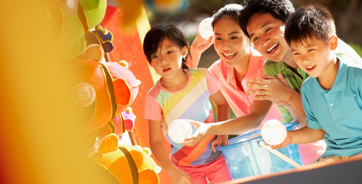 Family at outdoor fair