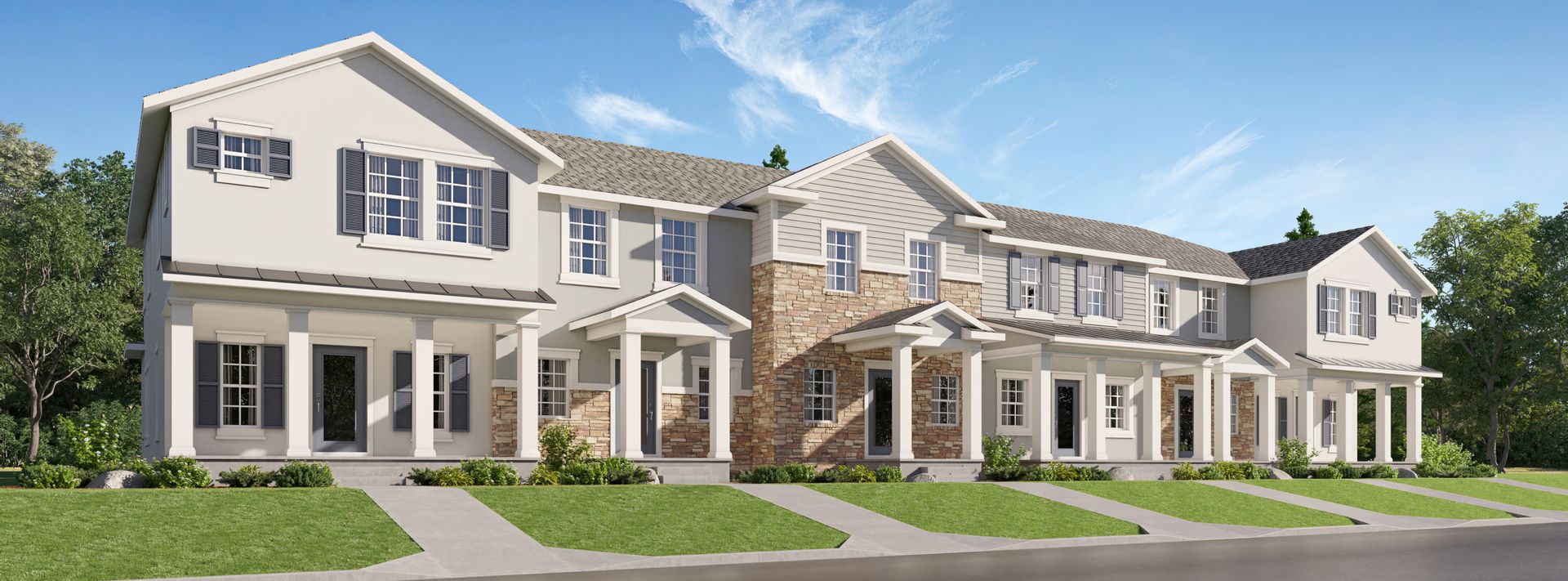 Townhomes Longleaf Streetscape