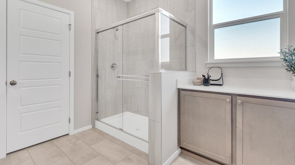 Glass-enclosed shower