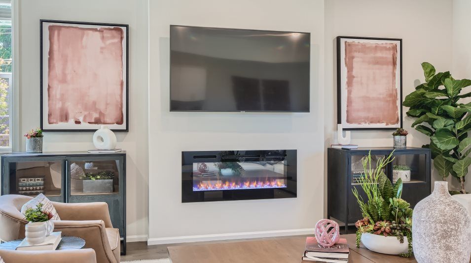 Electric fireplace in the great room