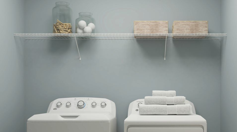 Laundry room shelving