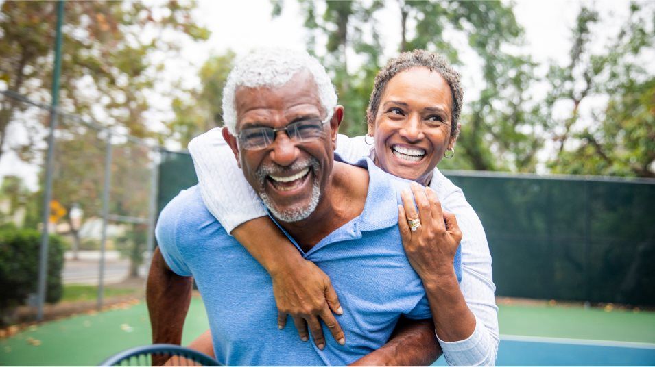 Active Adults playing tennis