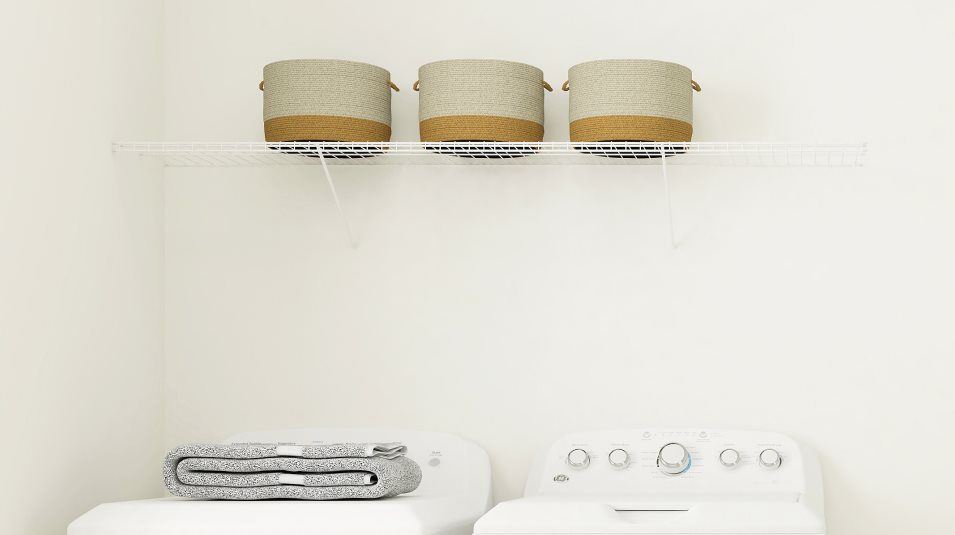 Laundry room shelving