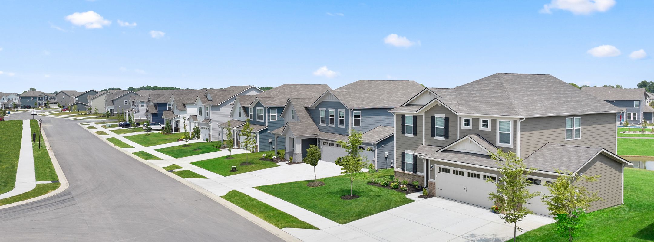 Cornerstone Brooks Farm Aerial Streetscape