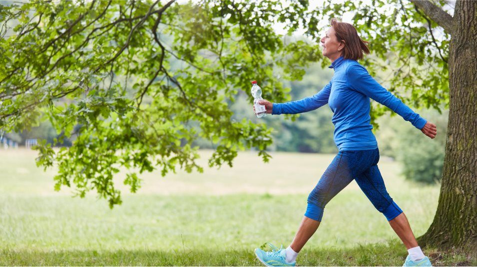 Woman walking in park