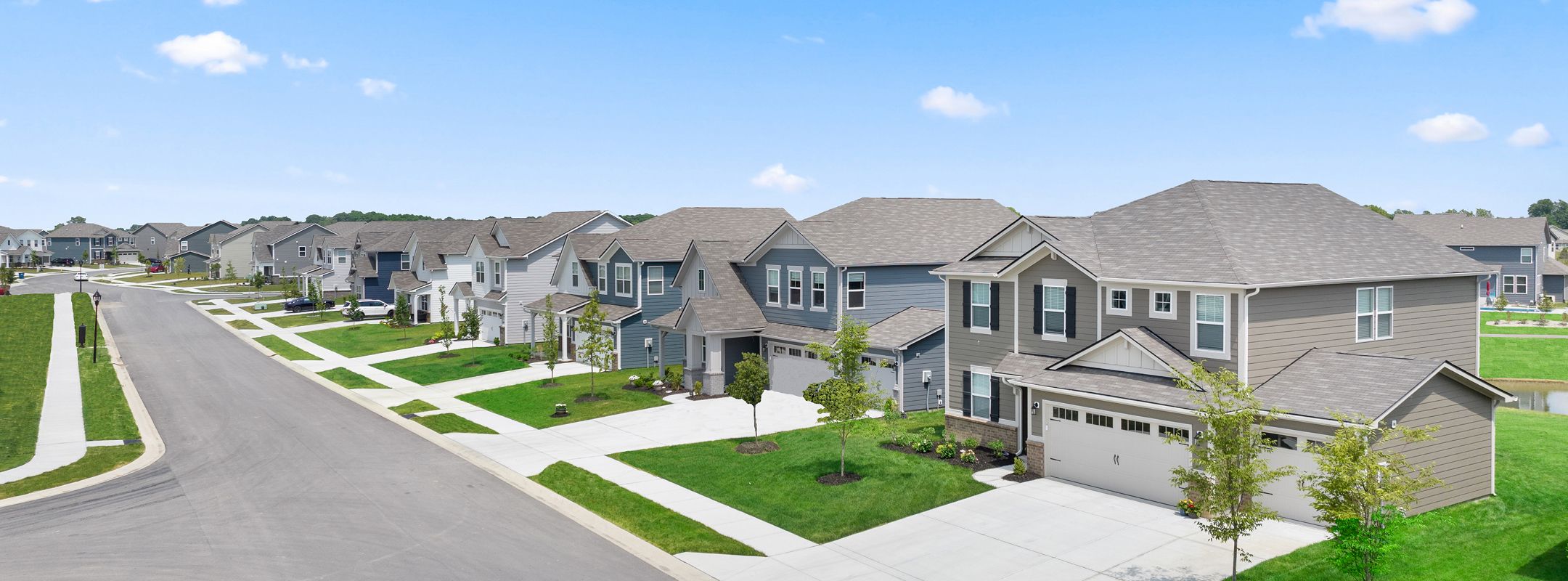 Cornerstone Brooks Farm Aerial Streetscape