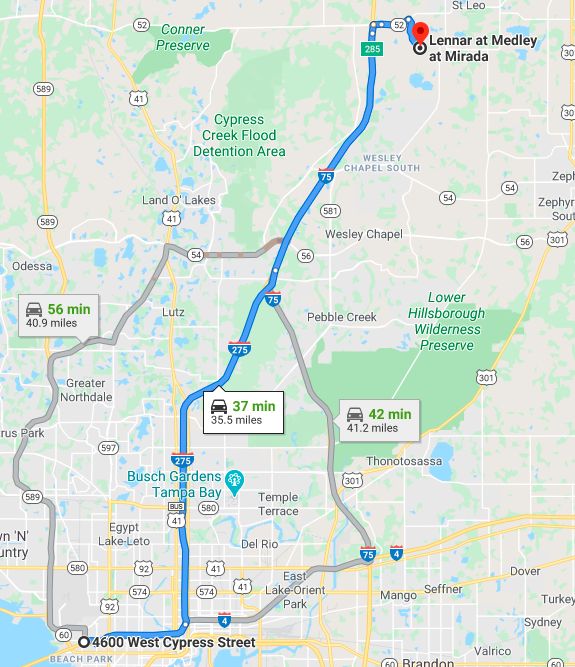 Mirada Driving Directions