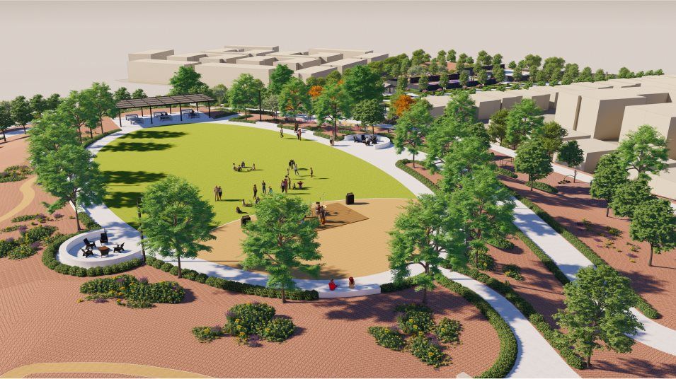 Aerial view of the park