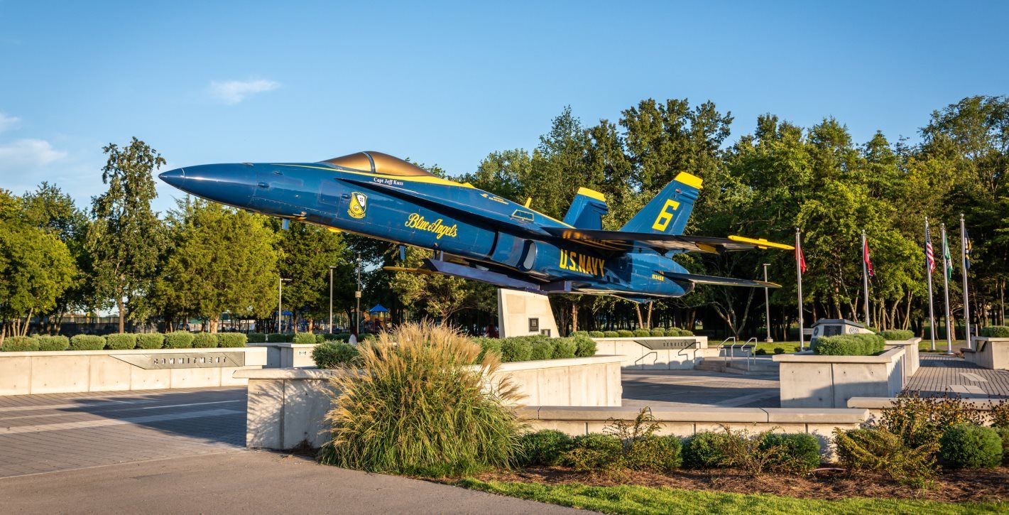 Blue Angel jet memorial