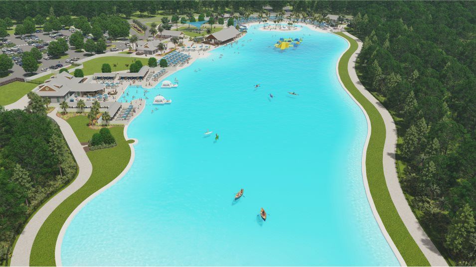 Swimming pool aerial view