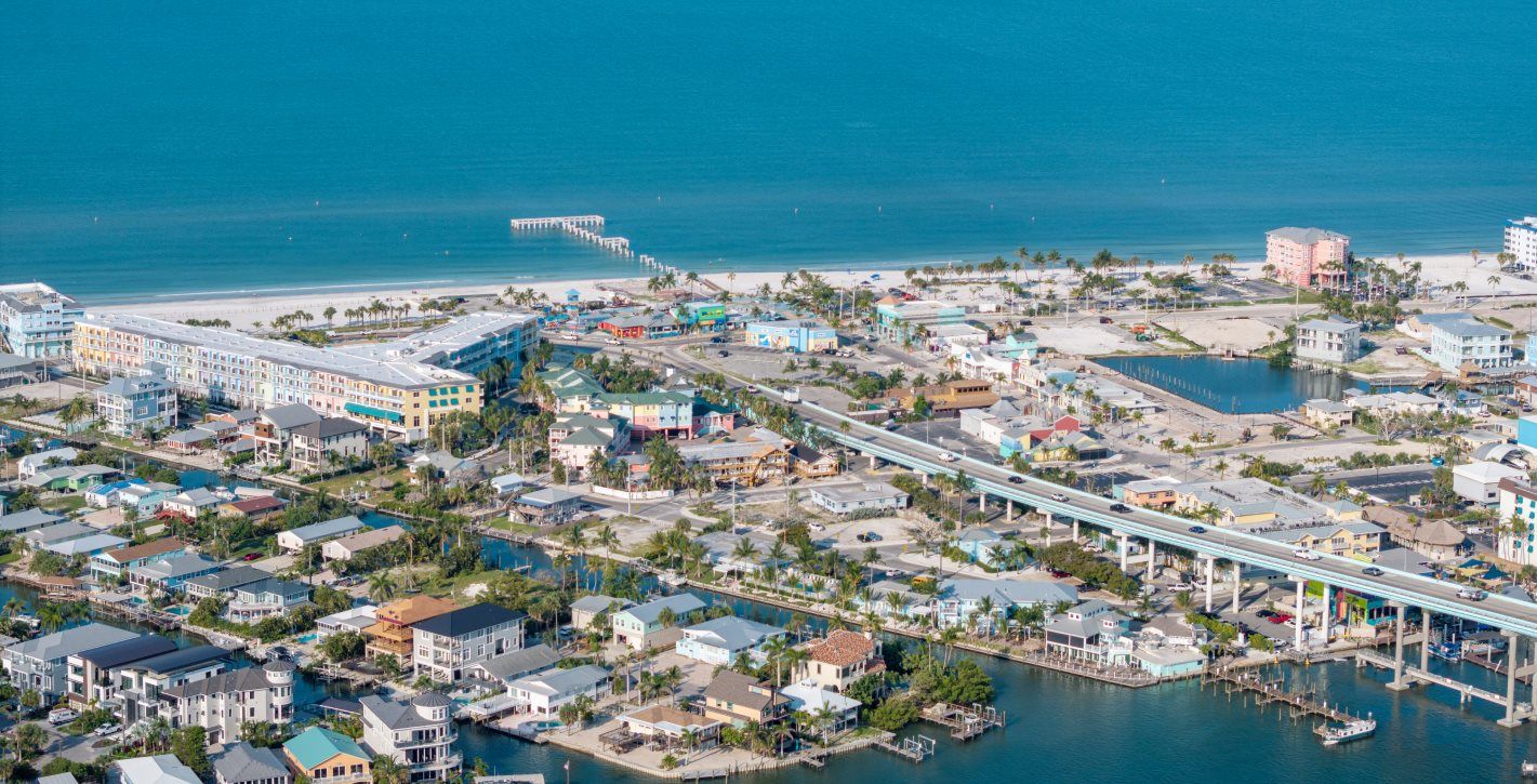 Fort Myers Beach aerial view