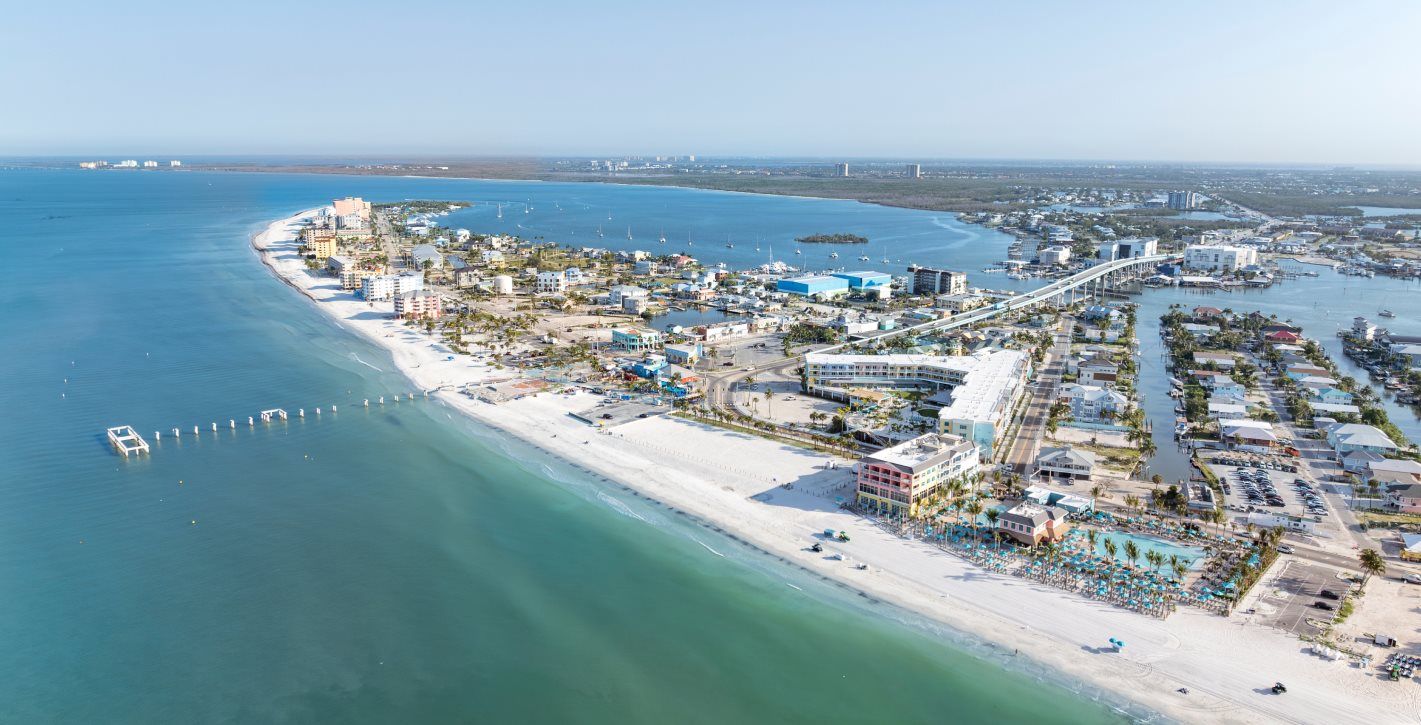 Aerial view of Fort Myers Beach