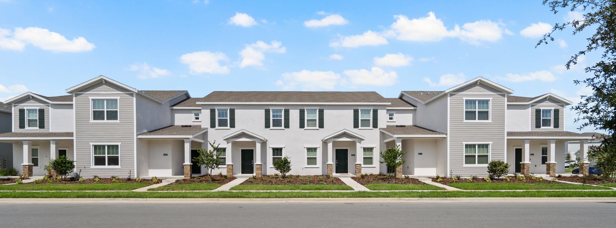 Wellness Ridge Trail Townhomes streetscape
