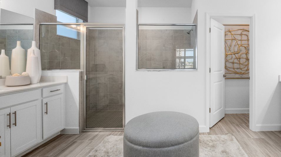 Glass enclosed shower