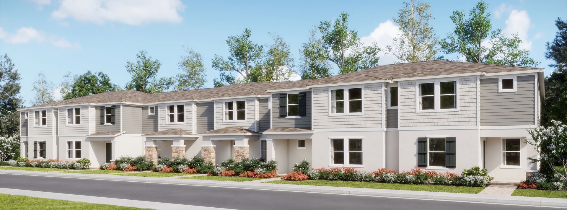 Trail Alley Townhomes Streetscape 6 Plex