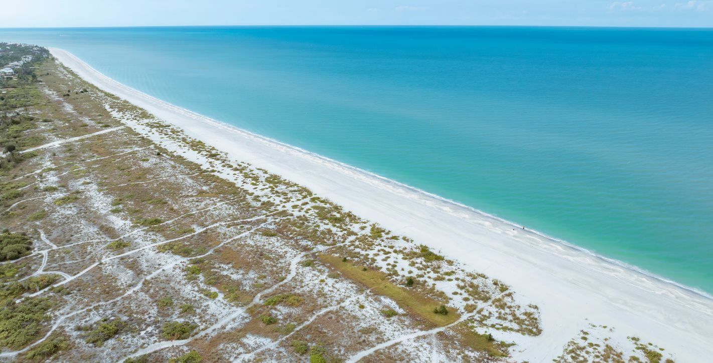 Sanibel Beach aerial view