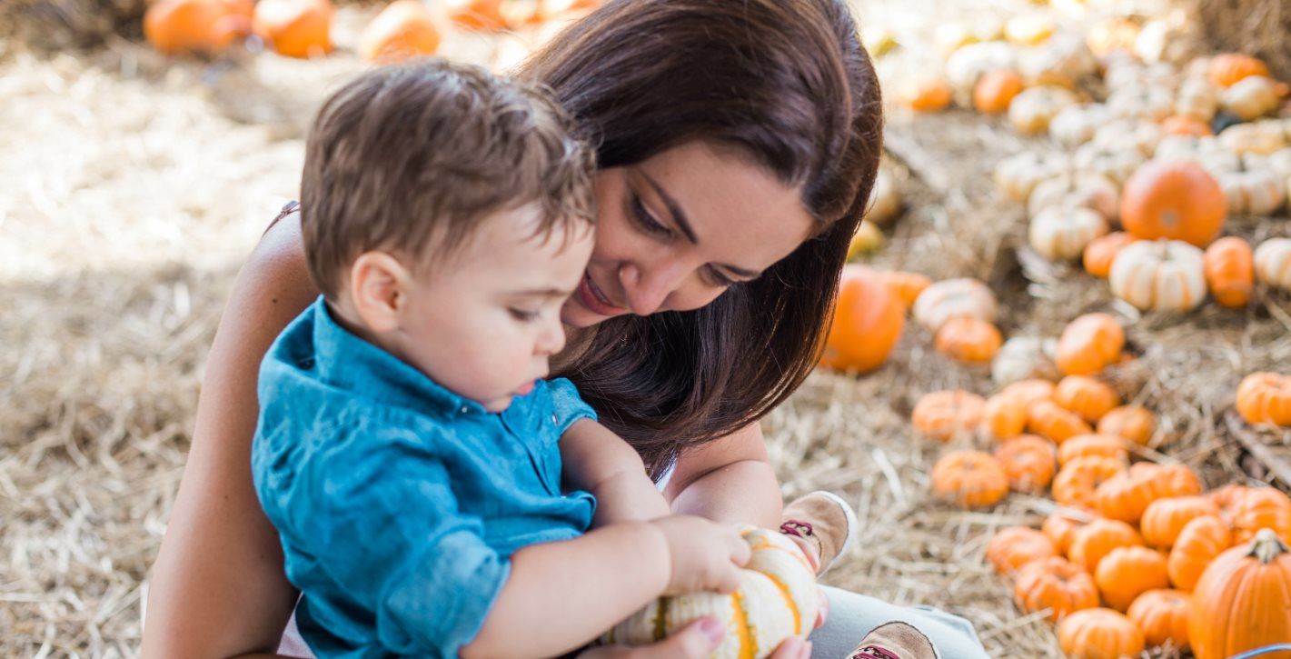 Mother Holding Son