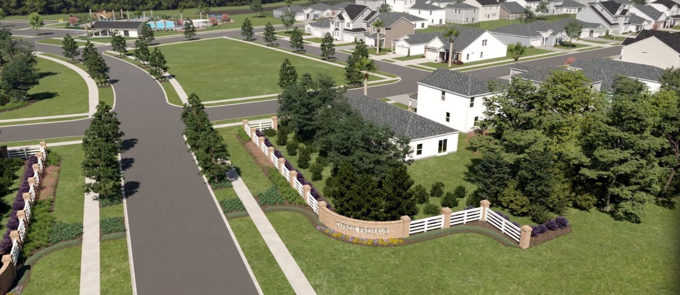 Aerial view of Cypress Preserve