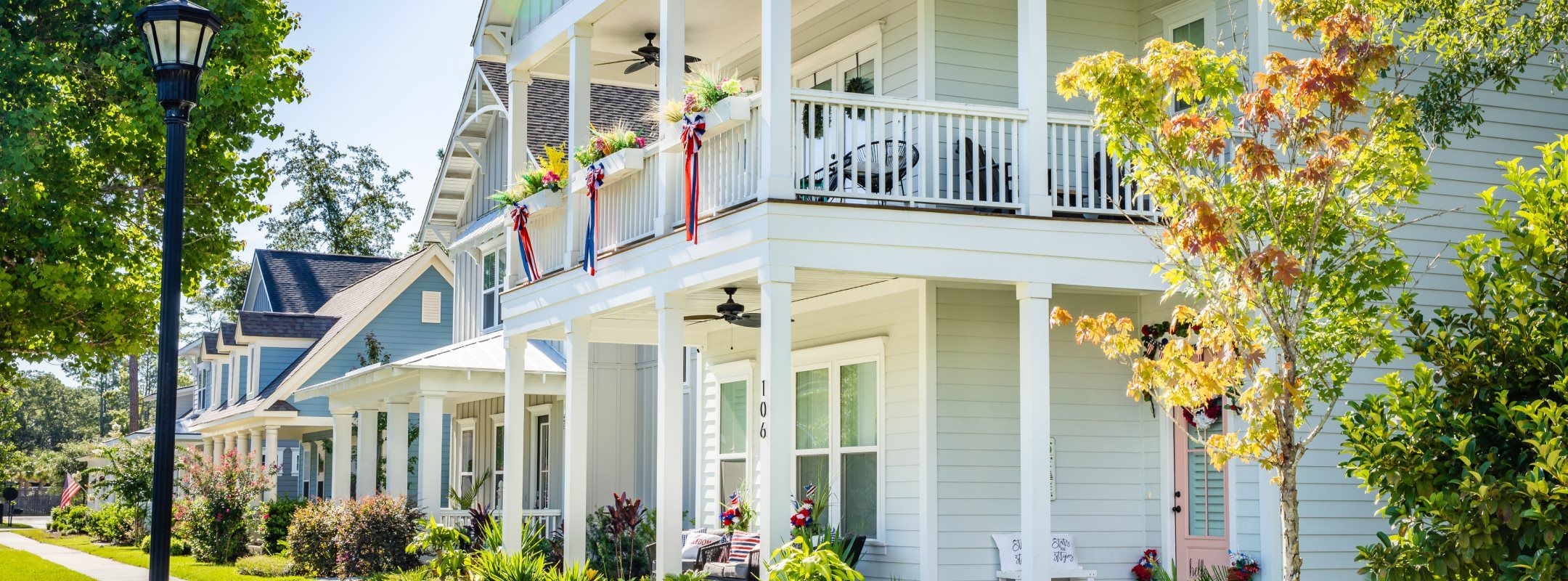 Heron's walk at Summer's Corner streetscene