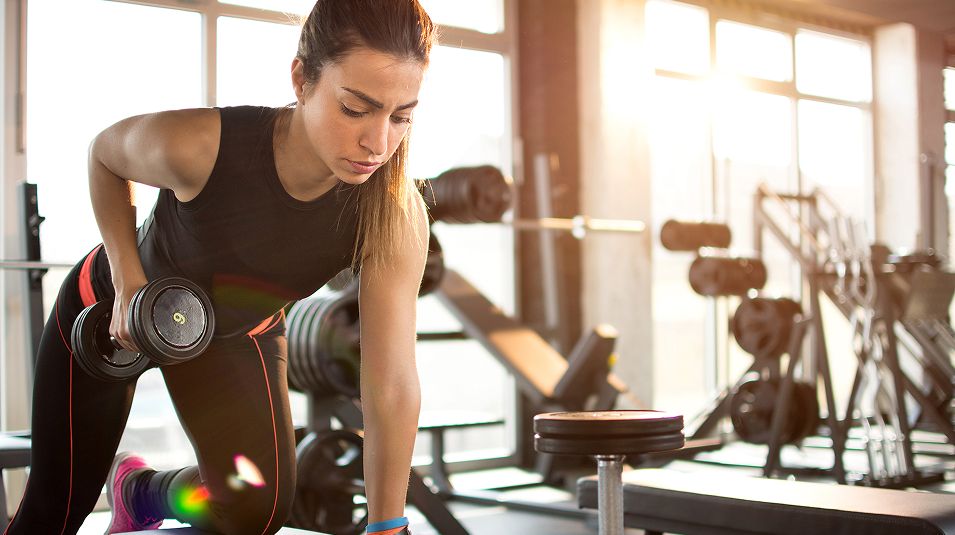 N Pic Exercise Gym Woman Dumbbells Bench