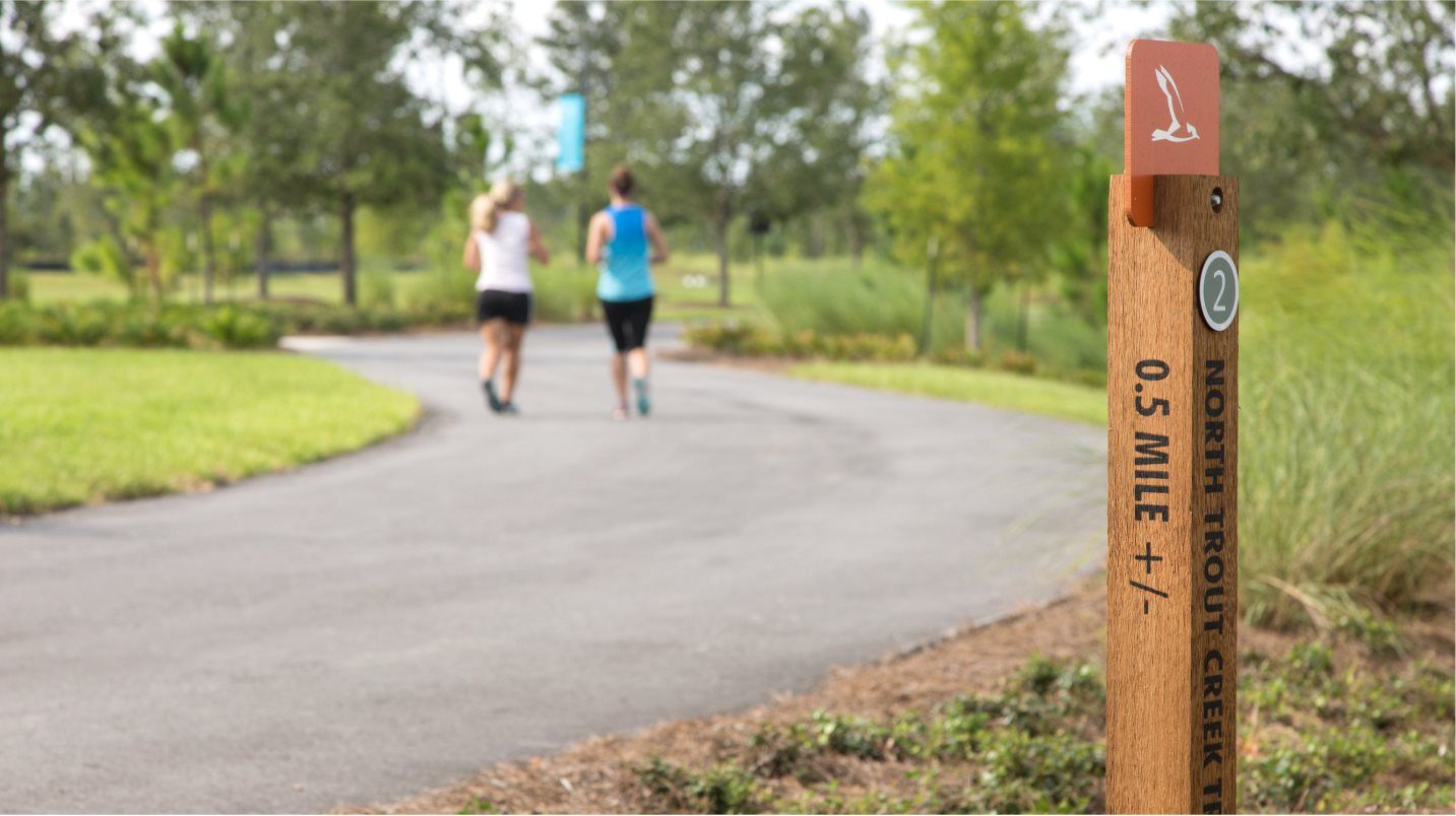 Man and woman jogging