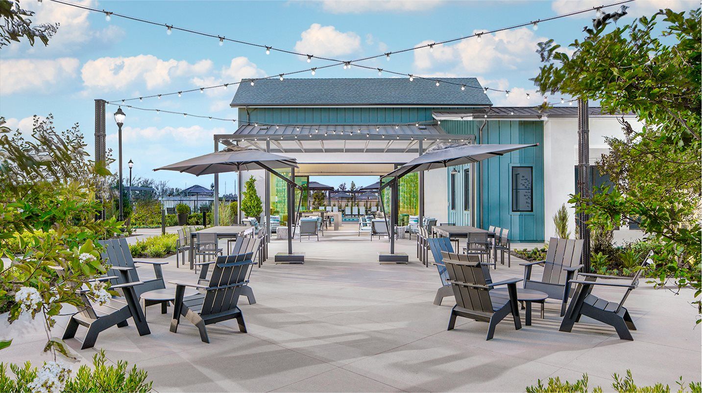 Seating near the clubhouse