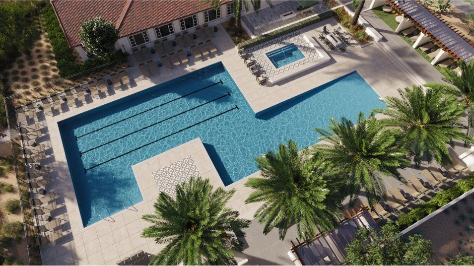 Aerial view of the pool