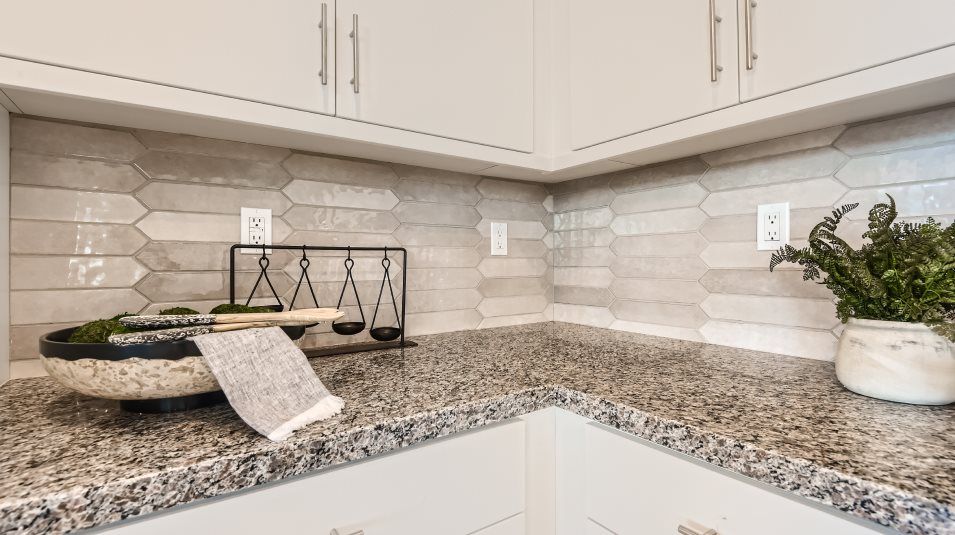 Granite countertop close up