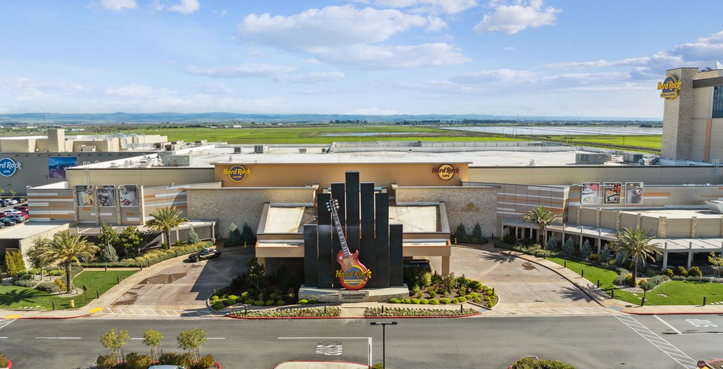 Aerial view of the Hard Rock Hotel and Casino