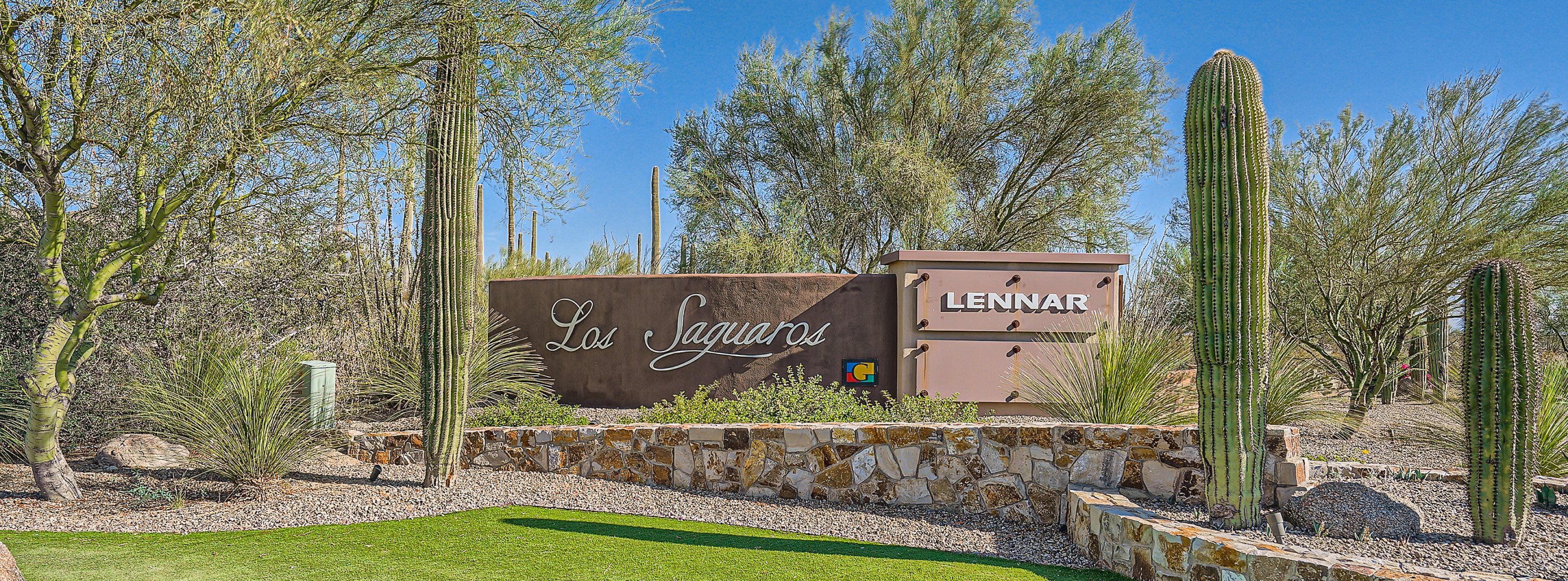Los Saguaros Entry Monument