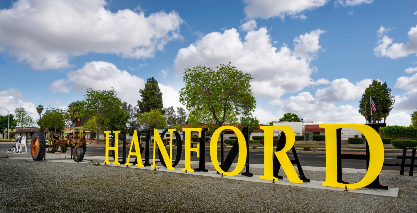 Hanford monument sign