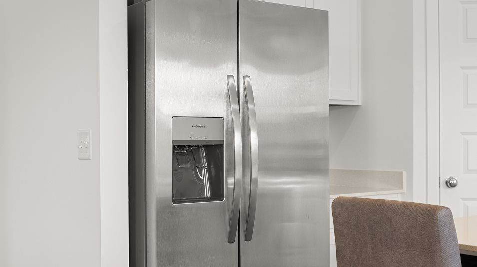 Stainless steel side-by-side refrigerator
