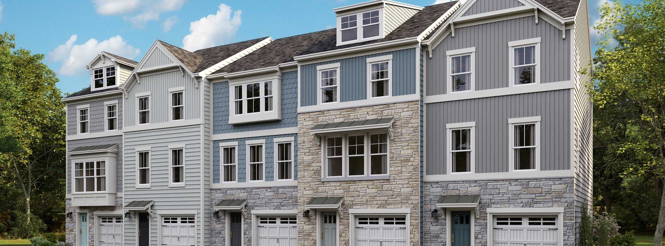 South Shore Townhomes Plantation Lakes Streetscape