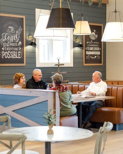 The cafe and marketplace in the Amblebrook Welcome Center