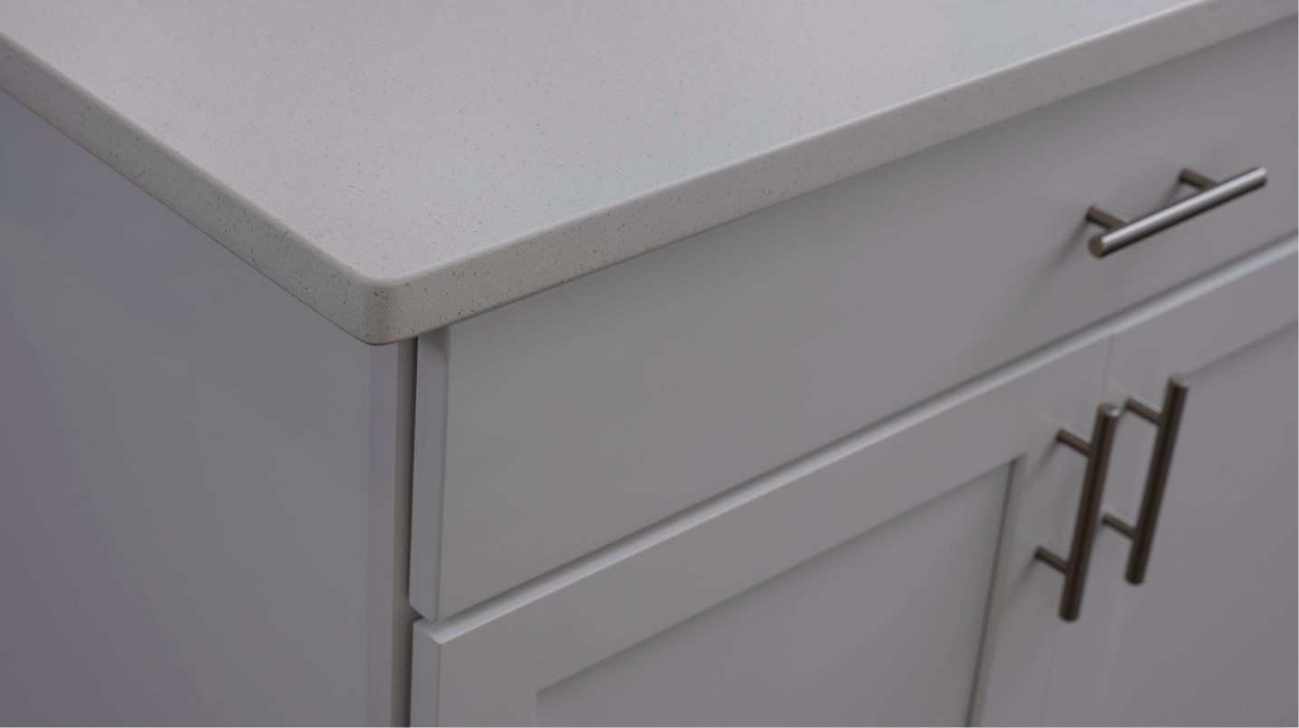 Southport Slab Kitchen Cabinets and Countertops closeup