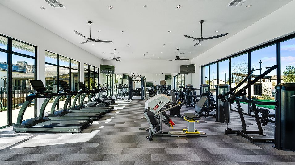 Fitness center interior