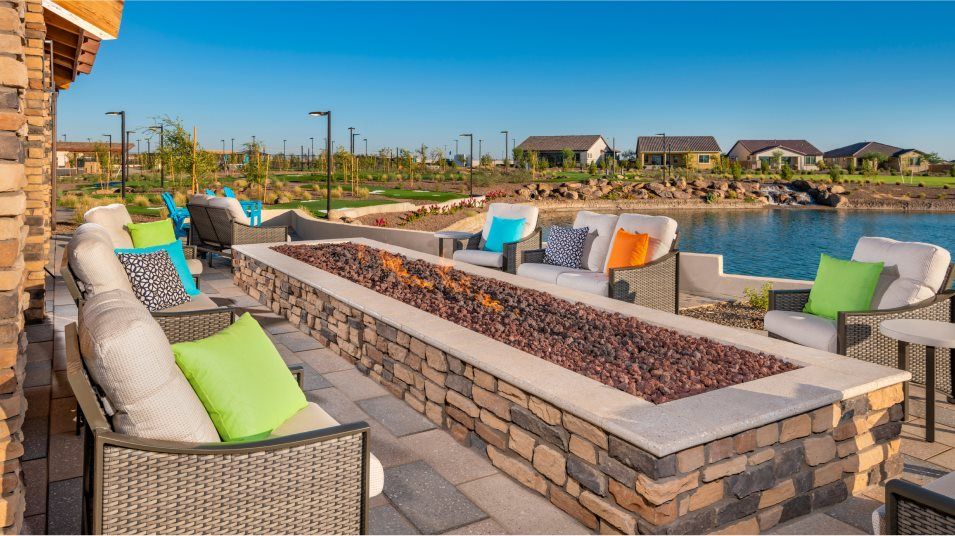 Firepit outside of clubhouse