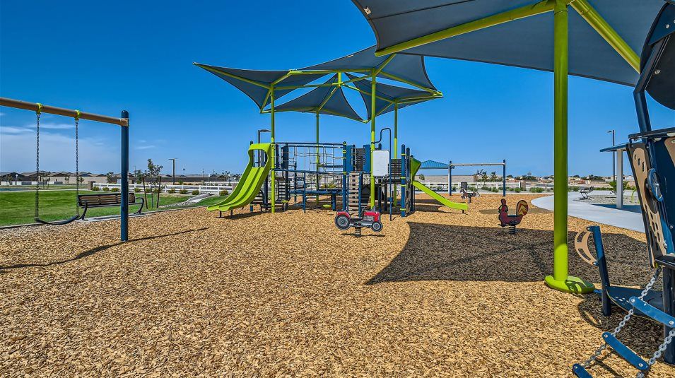 Playground with partial shading