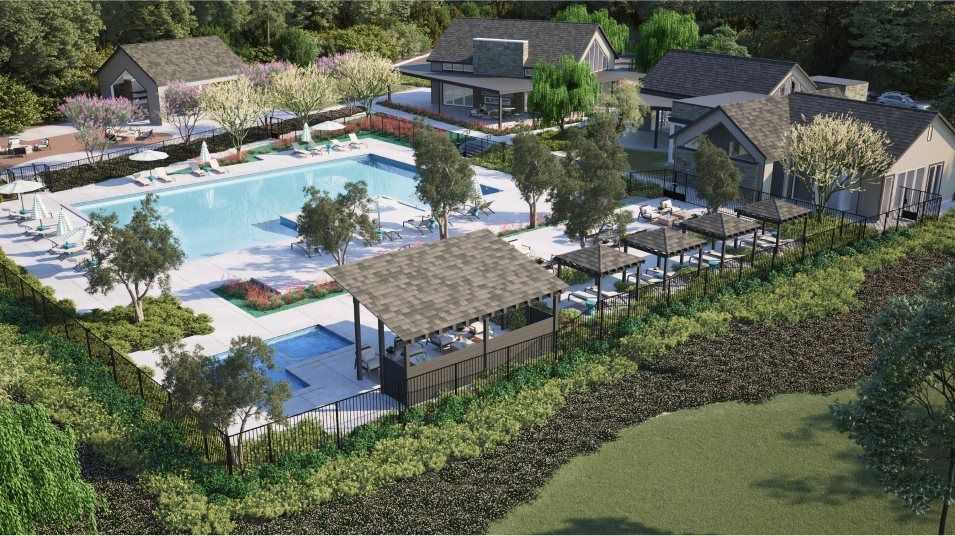 Aerial of the pool