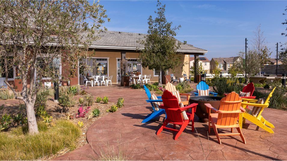 Outdoor dining area near the clubhouse