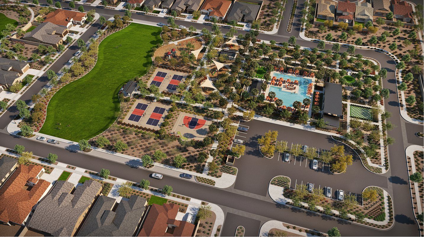 Aerial of the pool