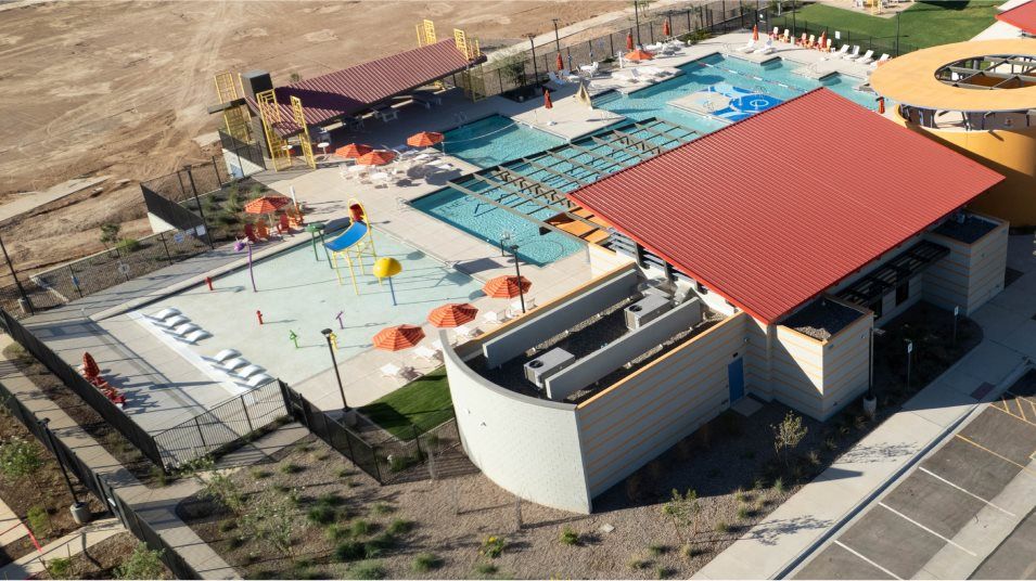 Aerial view of the Splash pad