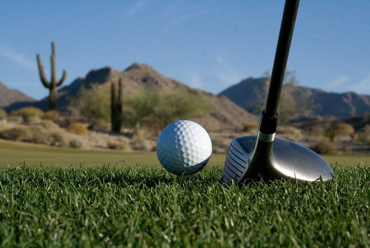N Pic Sports Golf Club Ball Closeup Desert