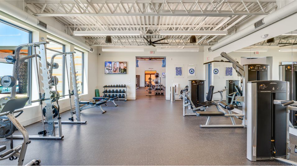 Fitness center weight and cardio machines